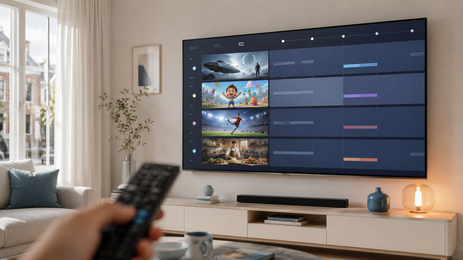 IPTV EPG programmagids herstellen op televisie